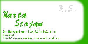 marta stojan business card